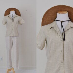 Vintage 90s Plaid Button Down Blouse by‎ Woolrich Size S